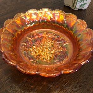 Vintage carnival glass bowl